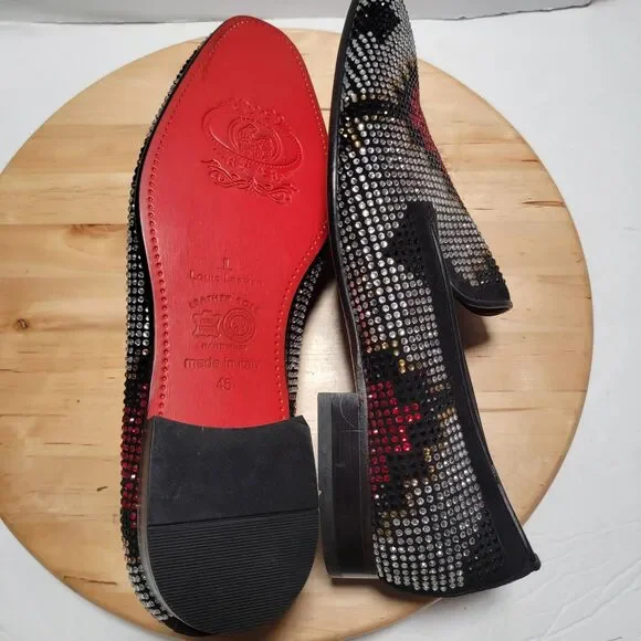 Louis Leeman Crystal Studded Loafers Men display picture 3